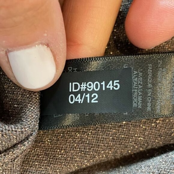 Express Metallic Ruched Sparkle Mini Dress Small Glitter Stretch Holiday Party - Picture 8 of 9